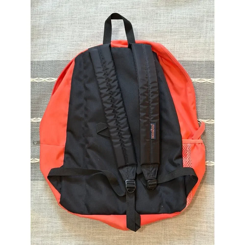 Jansport Coral and Black Backpack Excellent Used Condition